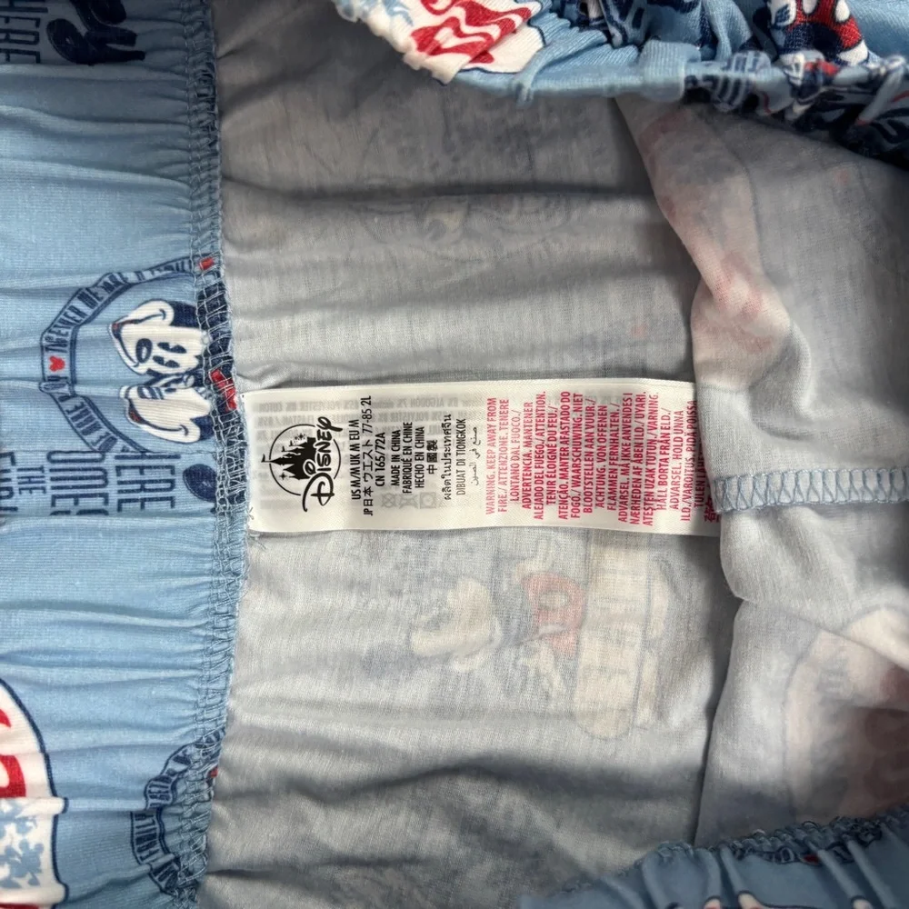 Disney Mickey & Minnie Mouse Blue, Red, White Pajama Shorts and Shirt Set - Picture 6 of 6